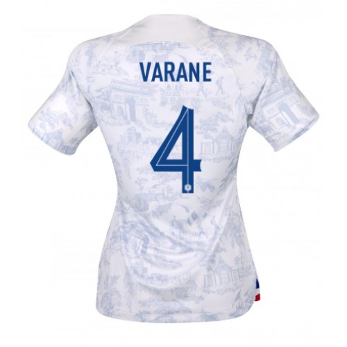 Frankrike Raphael Varane #4 Bortatröja Kvinnor VM 2022 Kortärmad
